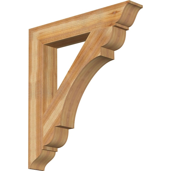 Ekena Millwork Olympic Traditional Rough Sawn Bracket, Western Red Cedar, 6"W x 38"D x 42"H BKT06X38X42OLY01RWR - main